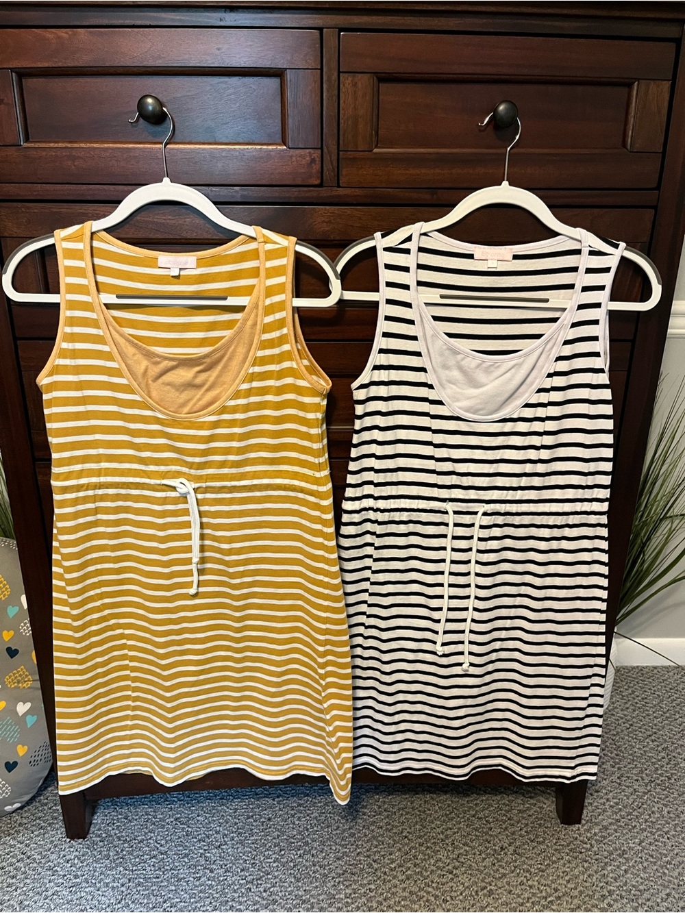 Bhome Nursing Breastfeeding Striped Tank Dress bundle